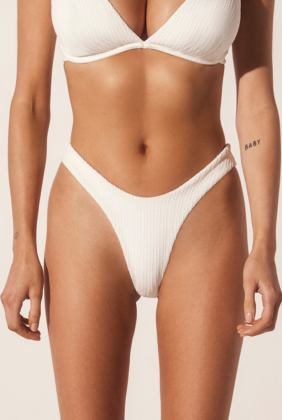 The 90s Staple Bone Crinkle Bottom